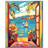 Malen nach Zahlen Kunst Blick aufs Meer