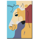 Malen nach Zahlen Kunst Geometische Abstrakte Tierfigur