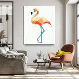 Malen nach Zahlen Kunst Polygon Stil Flamingo