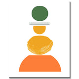 Malen nach Zahlen Kunst Abstrakte Malerei Geometrie Farbige Formen VIV