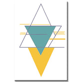 Malen nach Zahlen Kunst Farbige Dreiecke II