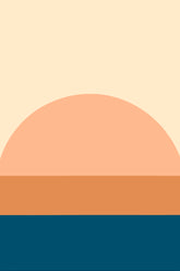 Malen nach Zahlen Kunst Minimalismus Sonnenuntergang Meer