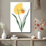 Malen nach Zahlen Kunst Minimalismus Strichzeichnung mit Pflanzenblatt