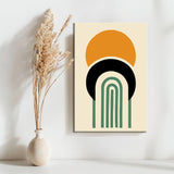 Malen nach Zahlen Kunst Minimalismus Kugel Halbkreis Linien