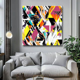 Malen nach Zahlen Abstrakte Kunst Kreativ Bunte Dreiecke