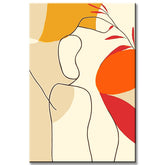 Malen nach Zahlen Minimalismus Strichzeichnung Frau Silhouette