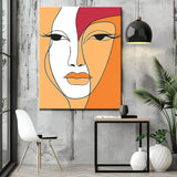 Malen nach Zahlen Minimalismus Strichzeichnung Frau Gesicht