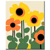 Malen nach Zahlen Minimalismus Sonnen Blumen Feld