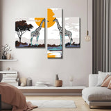 Malen nach Zahlen Photo art Giraffes 3 parts