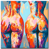 Painting by Numbers Art Nude Nude Painting Two Women