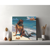 Painting by Numbers Art Nude Naked Woman on the Beach