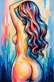 Painting by Numbers Art Nude Naked Woman from Behind