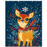 Painting by Numbers Christmas Illustration Art Motif Elk
