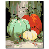 Malen nach Zahlen 3 bunte Kürbisse