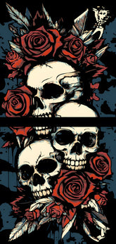 Malen nach Zahlen Totenkopf - Hexe 2-teilig