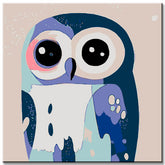 Malen nach Zahlen Illustration EulenPorträt