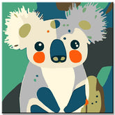 Malen nach Zahlen Illustration Koala