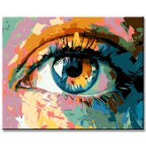 Malen nach Zahlen Kunst Buntes Auge