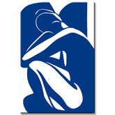 Malen nach Zahlen Kunst Frau in Blau mit Arm auf Schulter