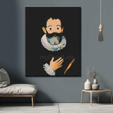 Paint by Numbers Art Older Man with Beard and White Collar