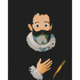Paint by Numbers Art Older Man with Beard and White Collar