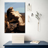 Malen nach Zahlen Kunst Lifestyle Nackter Frauenkörper sitzt am Stein