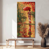 Painting by Numbers Art Lifestyle Woman standing with umbrella on the shore