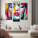Malen nach Zahlen Lifestyle Kunst Frau I 3-part