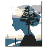 Malen nach Zahlen Landschaft in abstrakten Figures Versand from DE