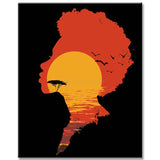 Painting by Numbers Man on the Beach at Sunset Shipping from DE