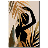 Painting by Numbers Minimalism Art Style Tropical Girl Shipping from DE