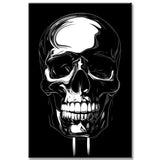 Malen nach Zahlen Metallischer Totenschädel