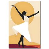 Paint by Numbers Minimalism Art - African Dancer