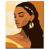 Malen nach Zahlen Mädchen mit langen Haaren