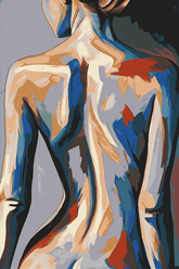 Grind nach Zahlen Abstrakte nackte Frau Versand from DE