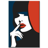 Malen nach Zahlen Abstrakte Kunst - Stilles Mädchen