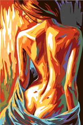 Malen nach Zahlen Abstrakte Kunst - Stilles Mädchen Versand from DE