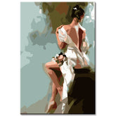 Malen nach Zahlen Frau Rücken Abstrakte Kunst Versand aus DE