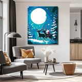 Malen nach Zahlen WeihnachtsMann und Rentier