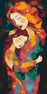 Malen nach Zahlen Gustav Klimt Seeschlangen