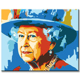 Malen nach Zahlen Königin Elisabeth II von England