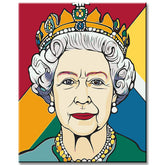 Malen nach Zahlen Porträt der Königin Queen von England