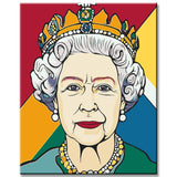 Malen nach Zahlen Porträt der Königin Queen von England