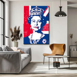 Malen nach Zahlen Britische Flagge Hintergrund Königin