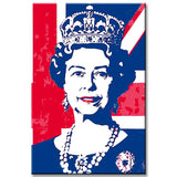 Malen nach Zahlen Britische Flagge Hintergrund Königin