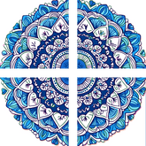 Grind after Zahlen Rundes Mandala 4-part Versand from DE