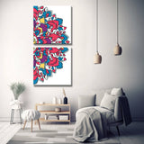 Grind after Zahlen Buntes Mandala on White 2-part Versand from DE