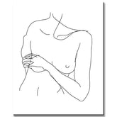 Malen nach Zahlen Minimalismus Zeichnung Weiblicher Körper