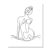 Malen nach Zahlen Minimalismus Silhouette Körper Kunst II