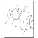 Malen nach Zahlen Kunst Minimalismus Zeichnung Liebende I